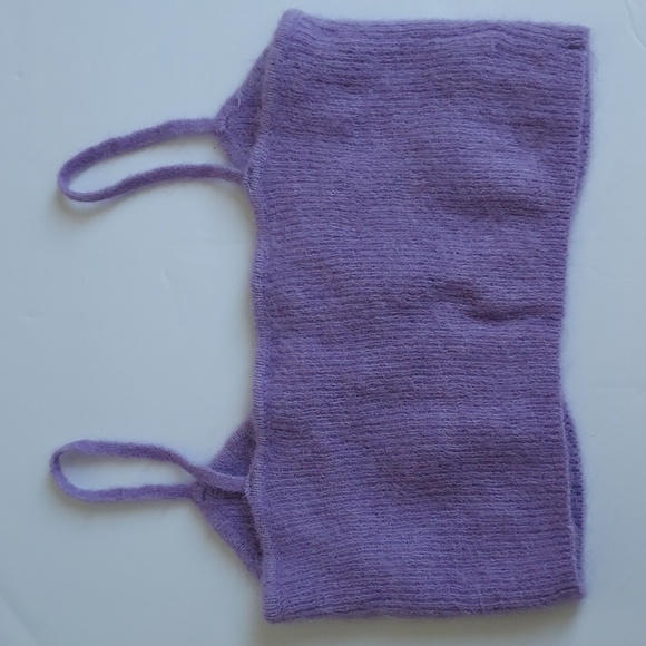 Zara Lilac Alpaca Wool Knitted Bralet - Picture 4 of 5